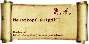 Mauszkopf Abigél névjegykártya